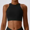 Yoga outfit kvinnors sportkläder klippt tillbaka yogo bh anti-ribbad skörd tank top springa fitness sport träning väst kvinna underkläder