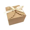 Wrap Prezent Kraft papierowy pudełko cukierki Cukierka z przekąską czekoladowe ciasteczka pakowanie pudełka