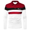 Herrredigering Design Summer Long Sleeved Polyester Polo Shirt Slim är lämplig för Business Leisure Printing Tops 240102