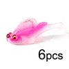 6pcslot Dark Sleeper Swimbaits T Tail Soft Bait Mustad Hook Fit Seabass Pike Bass Lures 240102