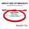 4 stks/partij Lucky Touw Knoop Hand Gevlochten Draad String Bedelarmband Voor Vrouwen Verstelbare Sieraden Mode Cadeau Bangle