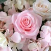 Bola de flores de tamanho personalizado, largura grande, rosa, roxo, flor artificial, peça central para mesa de casamento, decoração de chumbo de estrada 211