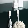 Hooks 2Pcs/Set Multi-Functional Free Punching Seamless Hook White Japanese Style Home Kitchen Bathrooms Door