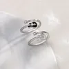 Cluster Ringen Rock Punk Gitaar Paar Voor Vrouwen Mannen Creatief Ontwerp Trendy Persoonlijkheid Open Vinger Ring Liefhebbers Sieraden Groothandel