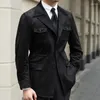 Giacche da uomo Colletto da abito in pelle scamosciata di alta qualità Giacca da cappotto slim fit da caccia per affari casual Lusso versatile