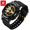 OLEVS MENS WATCH Watches Watches Relojes Wood Wat Omoundant Sport Watches Army Big Dial Digial Digital Stopwatches Stopwatches dla mężczyzn 1102 zegar z pudełkiem