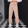 Kvinnors byxor 2024 Summer Fashion Casual Solid Sports Fur Leggings joggar Kvinnor Svettbyxor Kläder streetwear