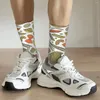 Men's Socks All Seasons Crew Stockings Pasta Pattern Harajuku Funny Hip Hop Long Accessories For Men Women Birthday Present