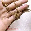 Семейное двойное кольцо Tifannissm, ожерелье, высокая версия, семейное двойное кольцо, крестообразное ожерелье в форме подковы с пряжкой для женщин, корейский бриллиант в