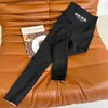 Leggings firmati da donna Collant addensati in peluche Vita alta Sport Palestra Yoga Legging Pantaloni elastici sexy Allenamento donna