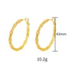 Orecchini pendenti in oro genuino moda coreana semplice cerchio per donne uomini affascinanti accessori per gioielli da festa chic regali