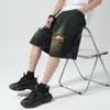 Shorts pour hommes Mode d'été Lâche Droite Cargo Street Hip Hop Mâle Trous Denim Jorts pour hommes