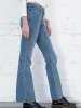 Pantalon évasé en Denim Vintage américain pour Femme, jean bleu taille basse, rétro Y2k, Streetwear décontracté en coton, printemps décontracté