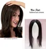 Jedwabny baza mono koronkowe włosy tupee cienki skóra naturalne włosy impreza do włosów Kobiety proste włosy klip zastępczy w zamykaniu1195610