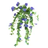 Decorative Flowers 1Pc Artificial Petunias Flower Hanging Plant Simulated Morning Glories Plants Fake Wedding Party Garden Decor