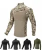 Men039s Camouflage Taktisches T-Shirt mit Reißverschlusstasche, langärmelig, Baumwolle, atmungsaktiv, G3-Kampffrosch-Shirt, Herren-Trainingshemden, T-Shirt P74113473423