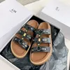 Frühlings- und Herbst-Sandalen für Damen, braun, Designer-Leder, modisch, schwarz, lässige Hausschuhe, Pantoletten, Outdoor-Flip-Schuh, Slider, Herren, Gladiator-Sandalen mit flachem Absatz, Sommer-Strand-Pool-Slide