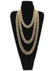 Hip Hop Bling Modeketten Schmuck Herren Gold Silber Miami Kubanische Gliederkette Halsketten Diamant Iced Out Chian Halsketten291B6002035