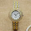Наручные часы Высококачественные модные водонепроницаемые римские цифровые женские часы с бриллиантами и инкрустированным студенческим браслетом