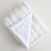 geboren Swaddle Korallen Fleece Cartoon Doppelschicht Decken Kinder Umschlag Kinderwagen Wrap Für Baby Bettwäsche Decken 231229