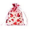 Shopping Bags 50pcs/Lot 8x10cm Heart Organza Lavender Aroma Sachet Pack Bag