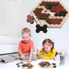 Peintures Puzzles hexagonaux en bois IQ jeu jouets éducatifs pour enfants enfants adultes Tangram conseil casse-tête Montessori cadeaux