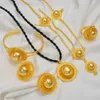 Anniyo Set di gioielli etiopi Collana rotonda Orecchini Bracciale Anello Catena per testa Matrimonio tradizionale Habesha eritreo #181616 240102