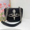 16% OFF Designer Internet celebrity Saturn Empress Dowager's saddle single shoulder crossbody carrying necklace large hardware women's bag