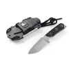 Hoge kwaliteit A1233 Klein Survival Recht Mes D2 Tanto Blade Volledige Tang G10 Handvat Outdoor Camping Vissen Tactische Vaste messen met Kydex