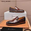 Zapatos de cuero para hombre Berluti Bruti High End de alta calidad Vestido de negocios Vestido informal en perezoso RJ 4WC0 XHLY