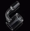 4mm Clear Bottom Flat Top 4590 Degrees Quartz Banger Nail 10mm 14mm 18mm Male Female Quartz Nail For Oil Rigs Glass Bong Adapter BJ