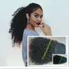 Ponytails New arrival kinky curly Ponytail Hair Extension real Human Hair drawstring Pony tail Hairpiece 100g160g natural black 1b#