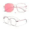 Solglasögon Blue Light Blocking Glasses Pochromic Mirror Anti EyesTrain SPELACLES FÖR TEENS Män kvinnor