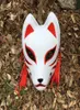 Ręcznie pomalowana zaktualizowana maska ​​ANBU Japońska maska ​​Kitsune Full Face PVC dla kostiumu cosplay 2207152433561