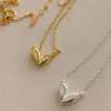 Pendant Necklaces Minar Unique Design Small Irregular Love Heart Necklace For Women Girls Gold Silver Color Thin Chain Jewelry320T