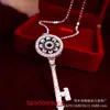 Tifannissm Pendant Necklac Best sell Birthday Christmas Gift and South Korea t family classic key pendant sunflower round petal fu