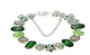 Nouveau bracelet de perles de cristal vert plaqué argent série océan CZ diamant coffret original adapté au bracelet de perles bricolage 7826555