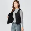 Réservoirs pour femmes Gilets chauds Ultra Light Down Gilet Femmes Deux voies Gilet Portable Sans manches Doublure d'hiver B324