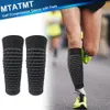 1 par de espinilleras de fútbol PadFootball Guard calcetines mangas con espuma de compresión de pantorrilla equipo de engranaje 240102