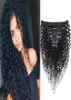 Klip do włosów 7 sztuk Zestaw Kinky Curly Clip in Human Hair Extensions Malezyjski Remy 100 Human Natural Clip Ins Hair Extensions5320017