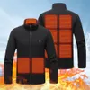 9 Areas Men Heated Jacket USB Winter Outdoor Electric Heating Jackets Warm Sprots Thermal Coat Heatable Cotton Jacket 231229