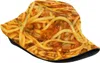 Baretten Grappige Instant Noodle Patroon Emmer Hoed Zon Voor Zomer Reizen Strand Opvouwbare Casual Cap Dames Heren Unisex