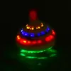 Rotating Gyro With Sound And LED Light Music Spinning Top Pressing StyleImitation WoodMagnetic Flashing Children Luminous Toys 240102