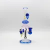 9inch Bong Glass Hookah Recycler Bee Percolator 14mm Female Joint with Bowl