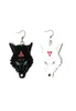 Lustre pendant Jujutsu Kaisen, boucles d'oreilles Cosplay Anime, noir et blanc, chiens divins, Megumi Fushiguro5893439