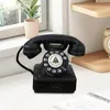 Modelo de telefone fixo da moda antiga, decoração clássica clássica de parede, estátua de telefone rotativo vintage para ornamento de escritório el 240102