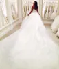 Роскошное свадебное платье трапециевидной формы 2024. Милая, с хрустальными бусинами, с блестками, на шнуровке, длиной 2 метра, свадебные платья со шлейфом, Vestidos De Noivas, на заказ
