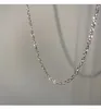 Ciondoli in argento sterling 925 italiano estraibile con catena ondulata Collana con maglione da donna Nudo che può indossare gioielli di lusso con luce pendente