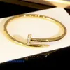 Carter Classico Bracciale di Design per Uomo e Donna Chiodo in Acciaio al Titanio Semplice Avanzato Senza Diamanti Coppia Personalizzata con Scatola Originale Pan Pan