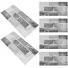 Bakgrundsbilder 6 ark klistermärke väggdekoration backsplash kakel för kökskal och badrumsplattor självhäftande hem